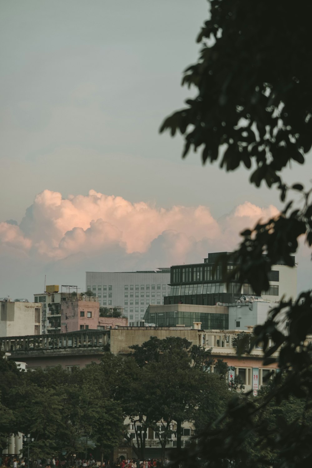 a view of a city from a distance