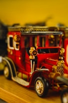 An impressive vintage car model showcasing intricate details.