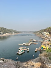 a body of water filled with lots of boats