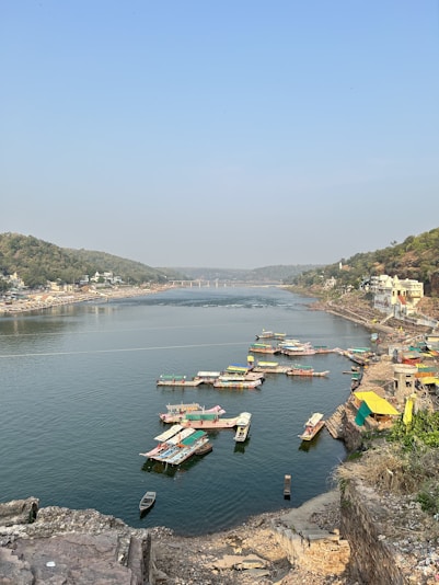a body of water filled with lots of boats