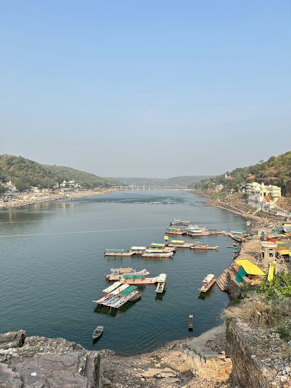 a body of water filled with lots of boats