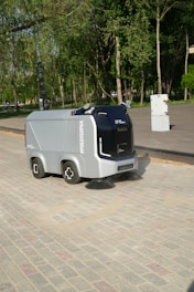 an electric vehicle parked on the side of the road