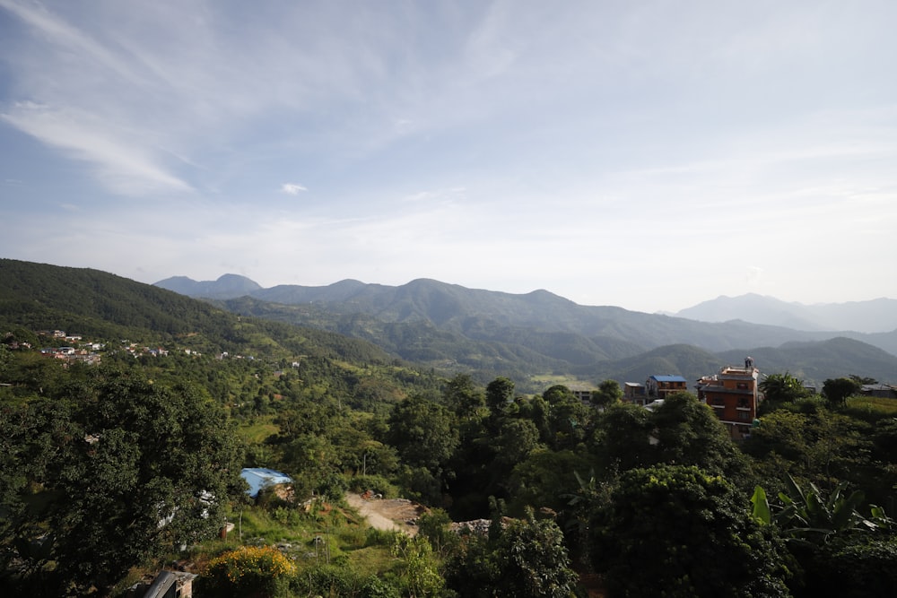 a scenic view of the mountains and valleys