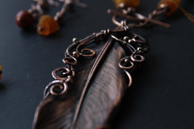 Detailed view of masculine pendants with modern design