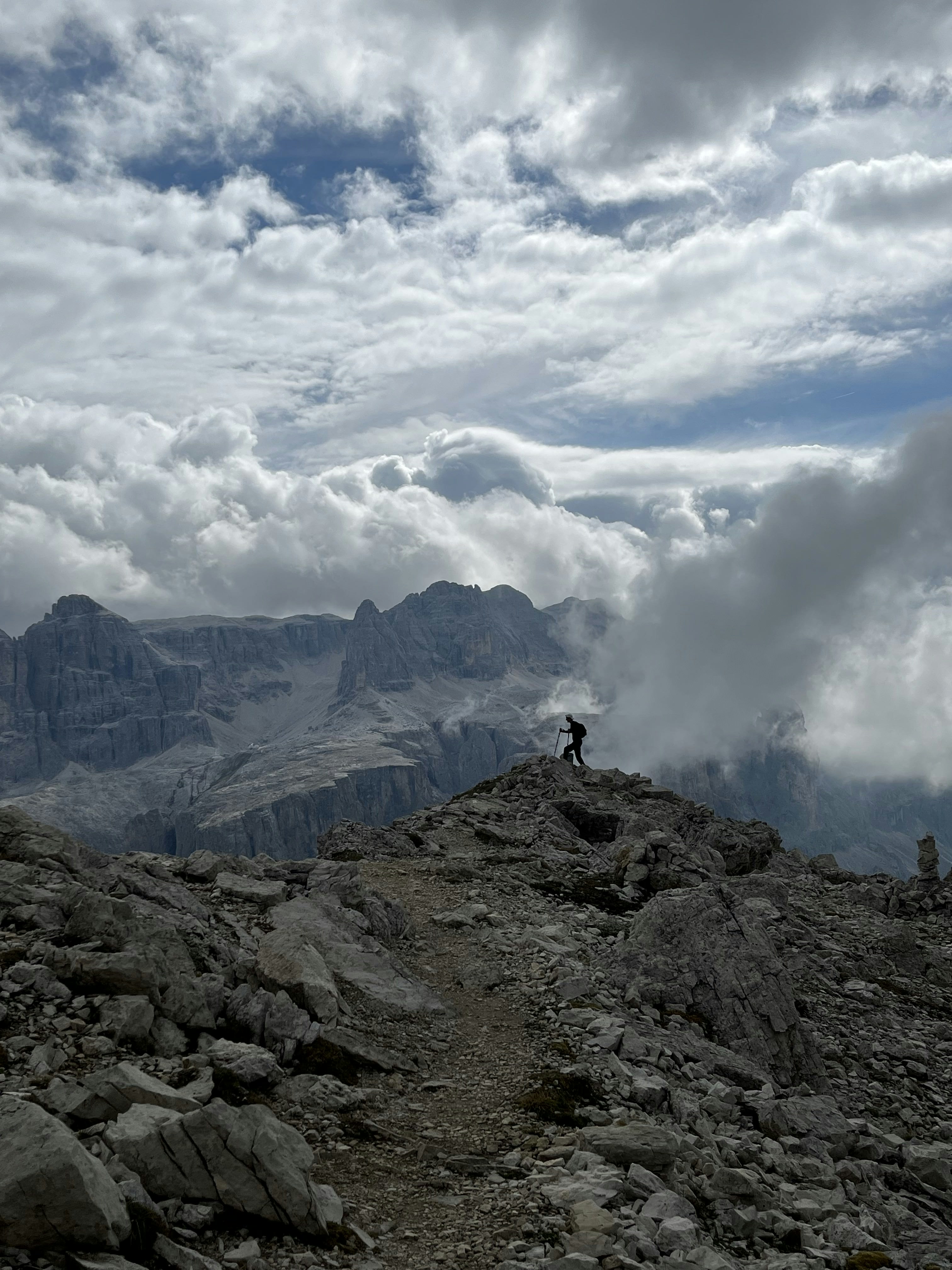Man at the top of the mountain