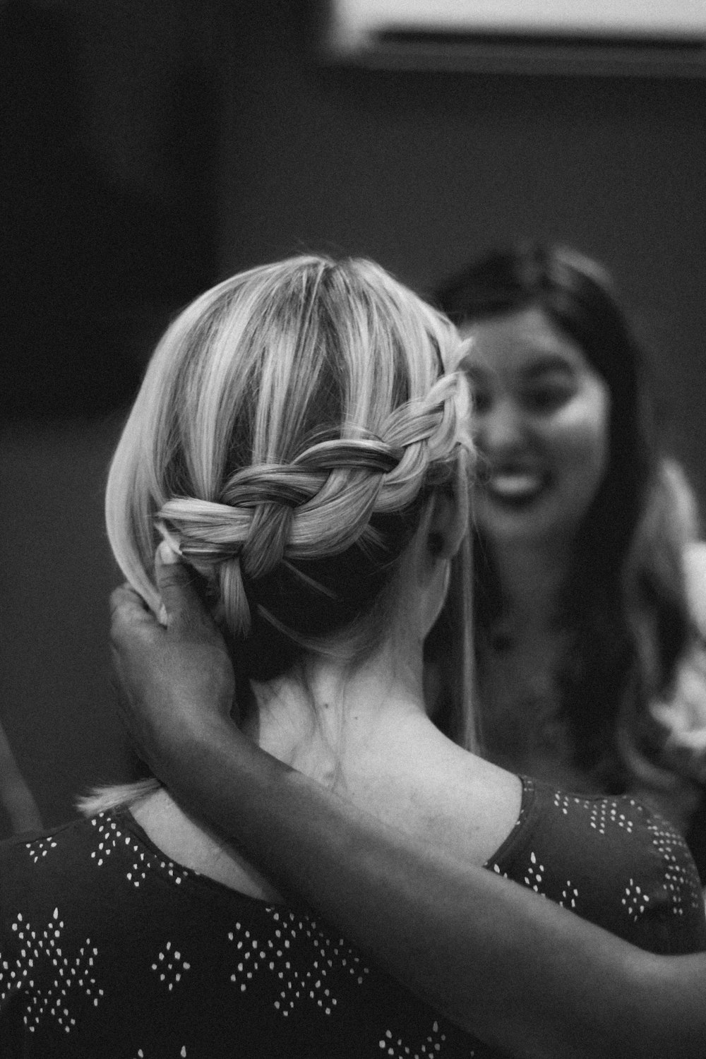 a woman with a braid in her hair