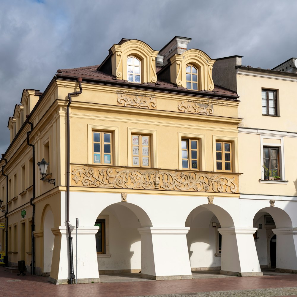 a building with a clock on the front of it