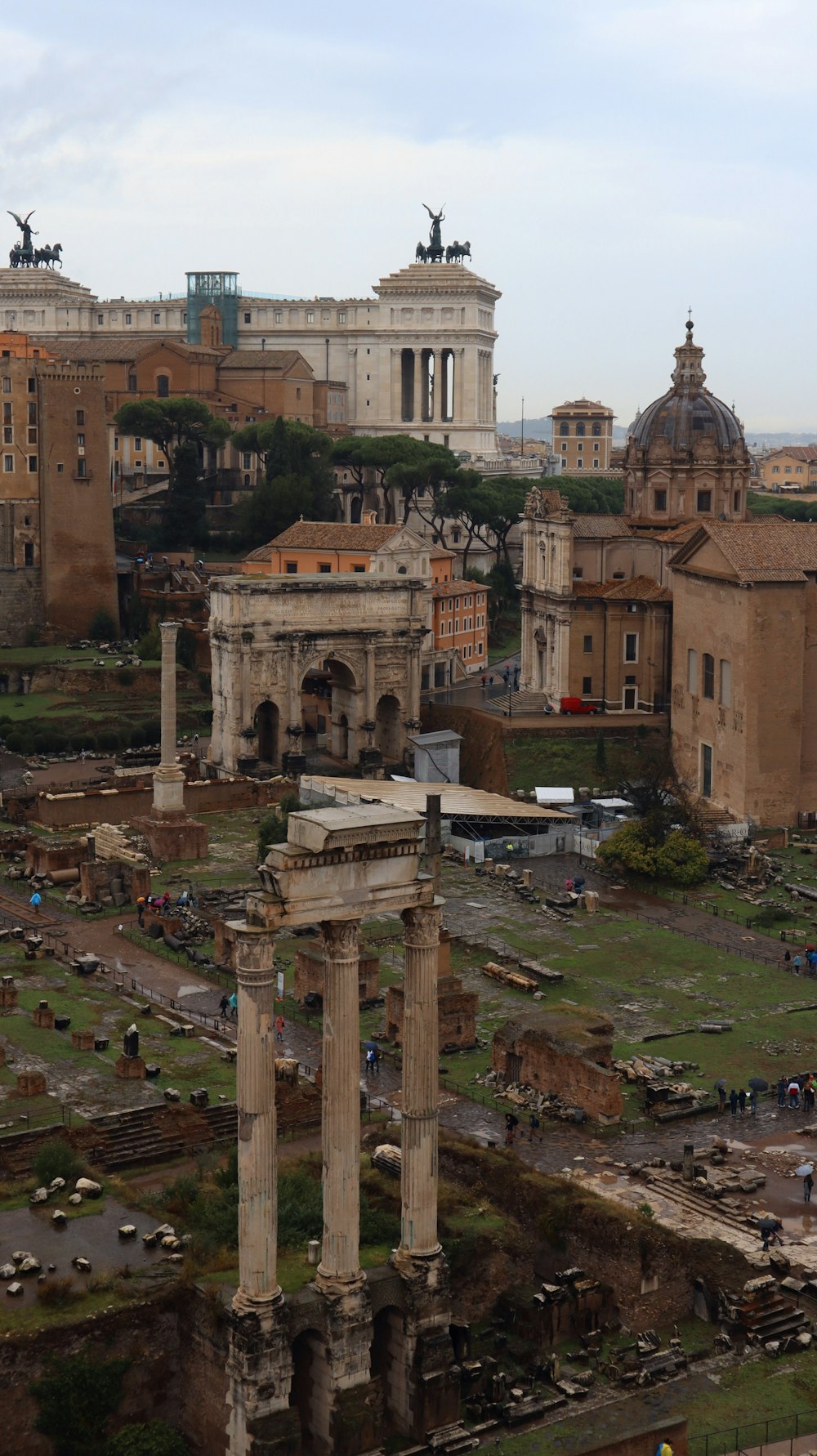 the ruins of the ancient city of rome