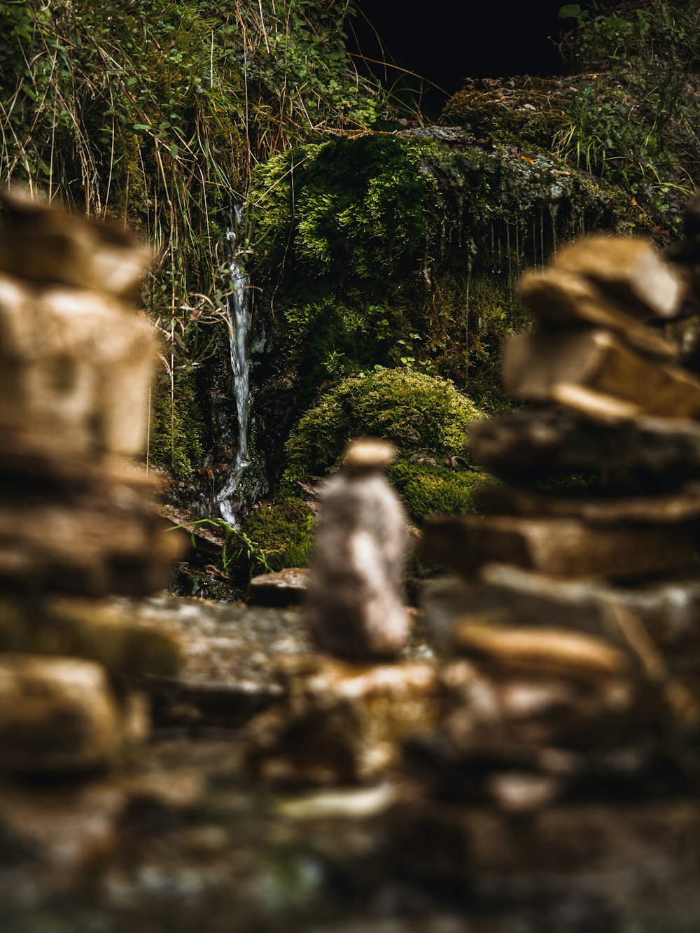 a man standing in front of a waterfall