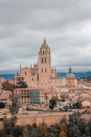 The historic Toledo Cathedral towering over the city with its intricate gothic architecture.