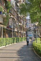 A welcoming residential neighborhood developed by lamaj, with greenery and walkways.
