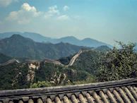 The iconic Great Wall of China stretching over green hills under a clear blue sky.