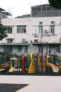 Children enjoying a clean and newly built playground in the barangay