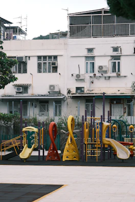 Children playing in a newly built barangay playground