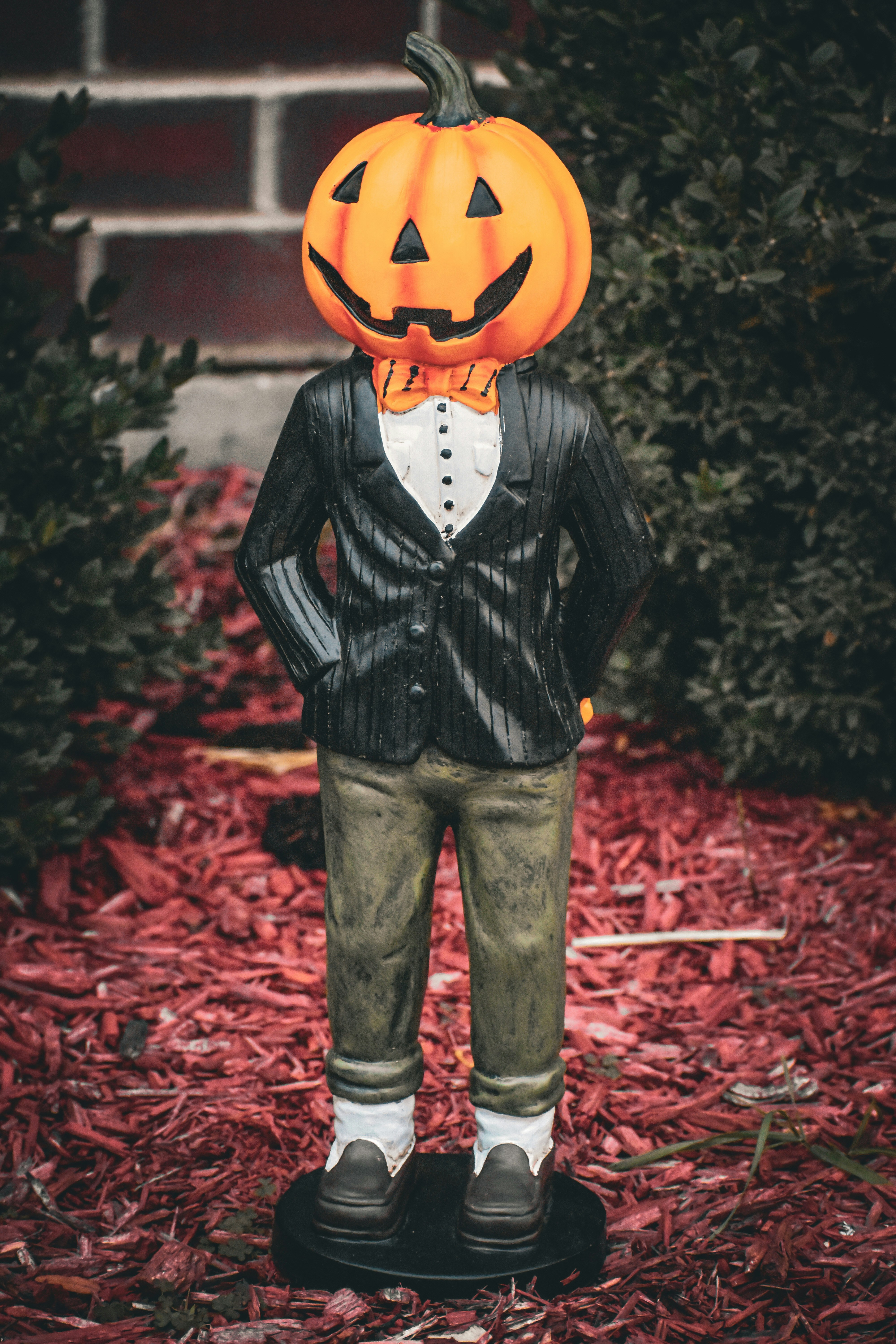 Adult in a scary Halloween costume posing dramatically