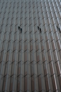 A detailed view of a ceramic facade application.