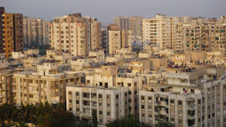 a view of a city with lots of tall buildings