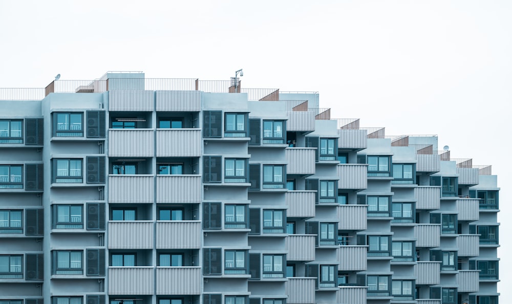 a very tall building with lots of windows