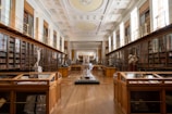 a long room filled with lots of books
