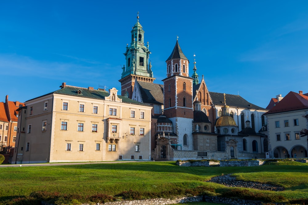 a large building with a clock tower on top of it