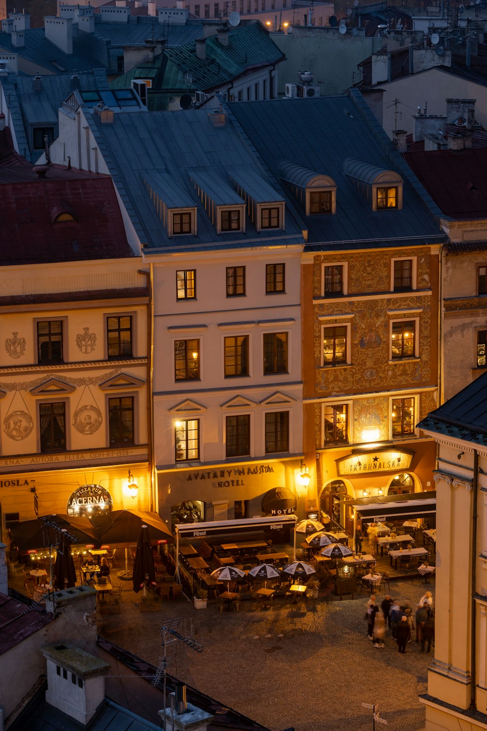 a group of buildings that are next to each other