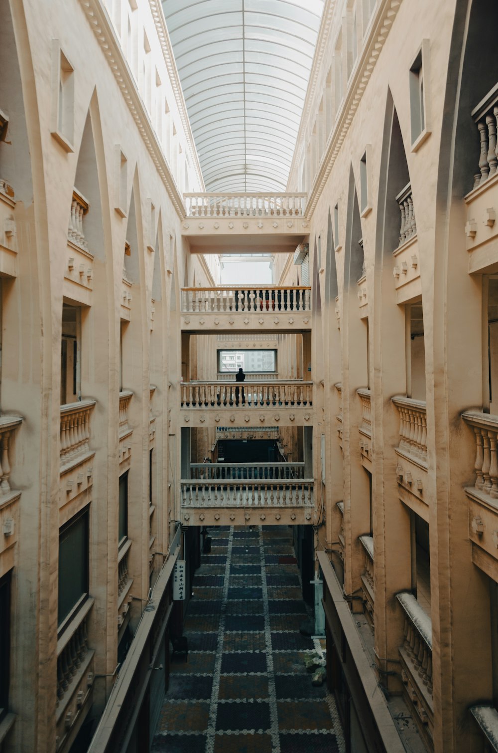 a large building with a skylight above it