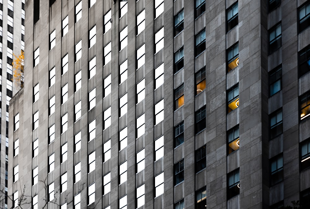 a very tall building with lots of windows