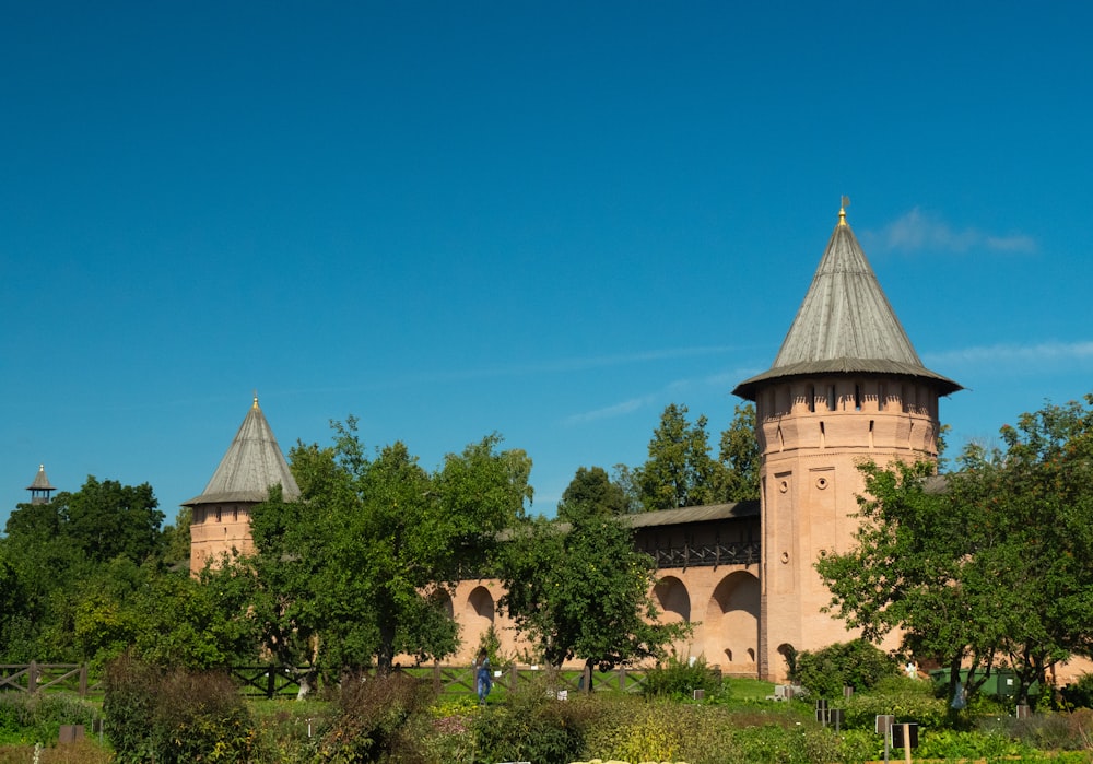 a castle like building with a clock tower