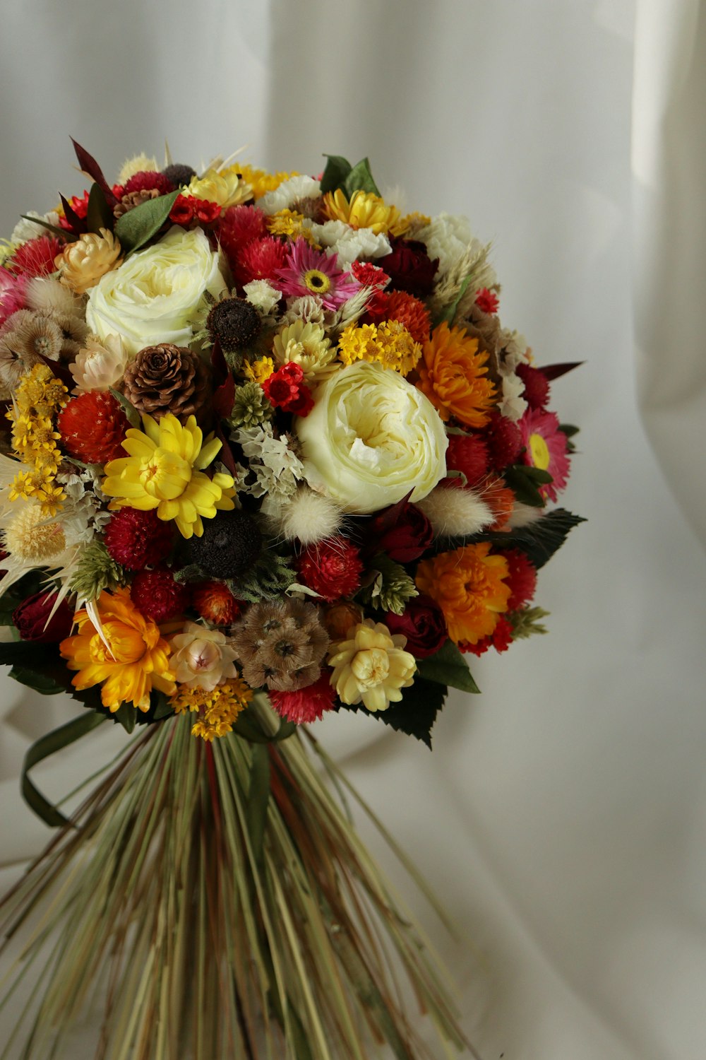 a bouquet of flowers on a white background