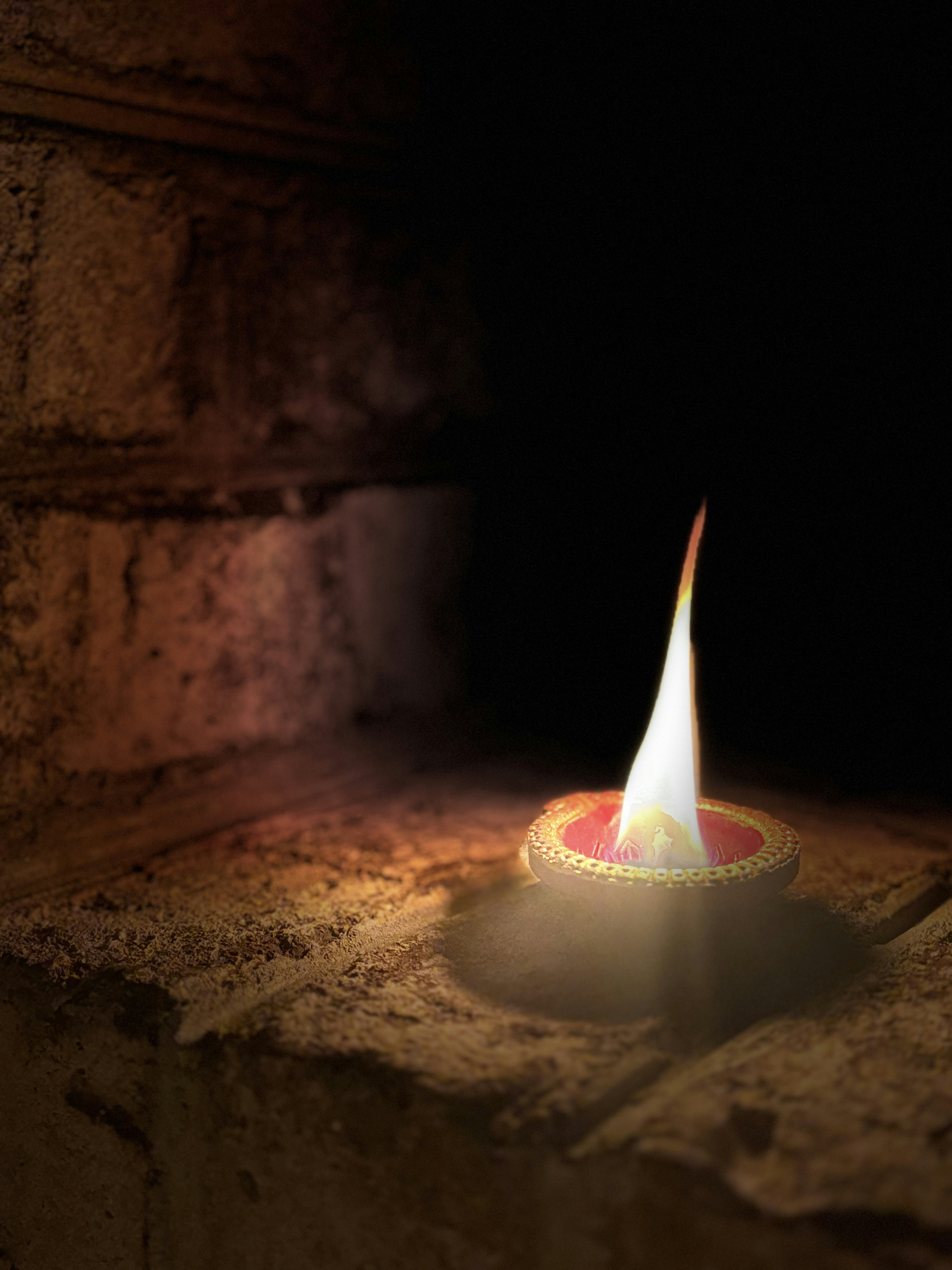 Vela artesanal de barro