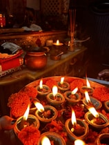 An image showing a Kaal Sarp puja setup with devotees.