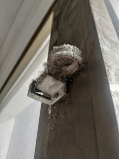 Close-up of a clean window track and frame, free of dust and grime.