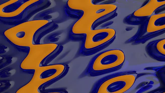 Bright blue and orange abstract design representing digital excellence and brand empowerment.