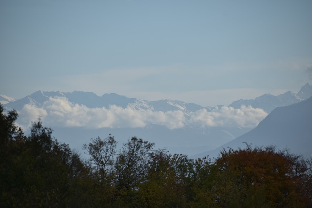 a view of a mountain range from a distance