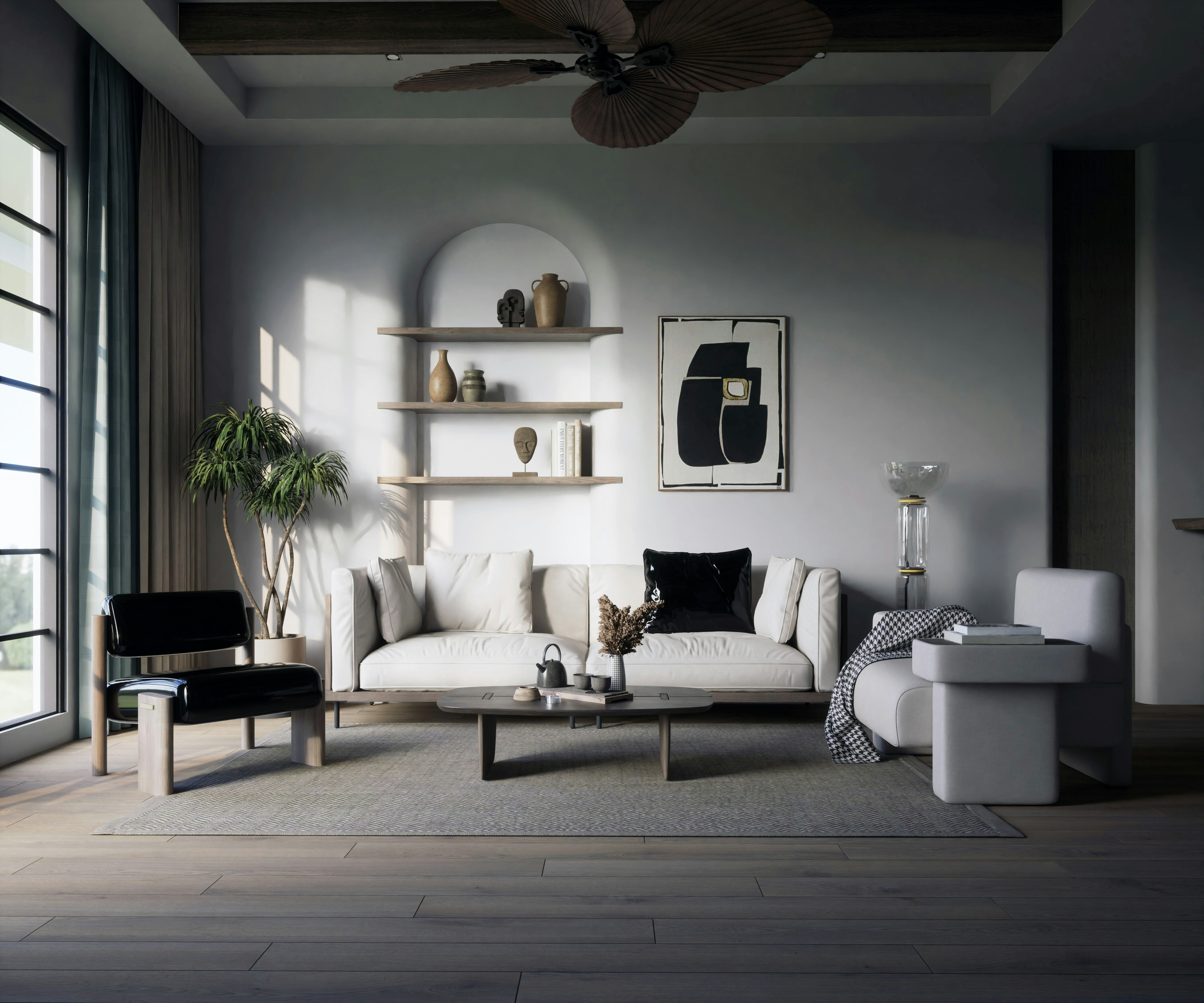 Living room showcase