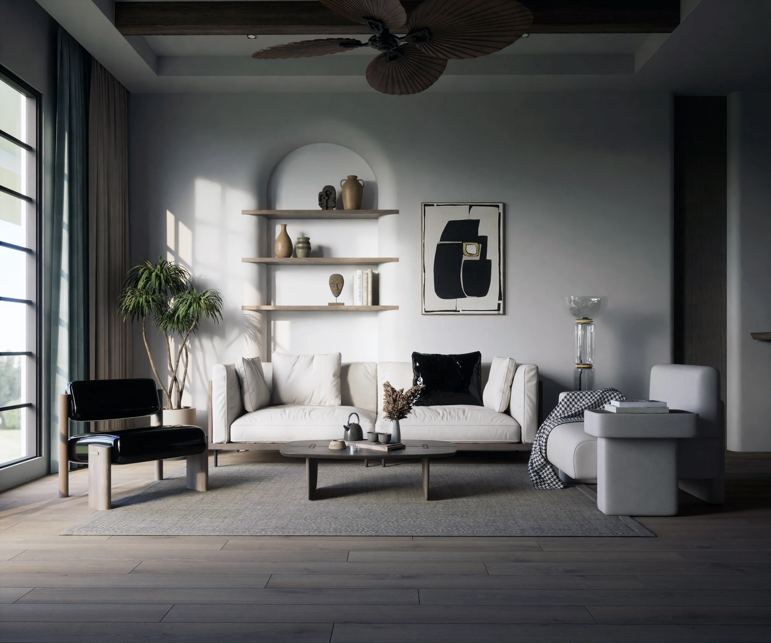 Living room showcase