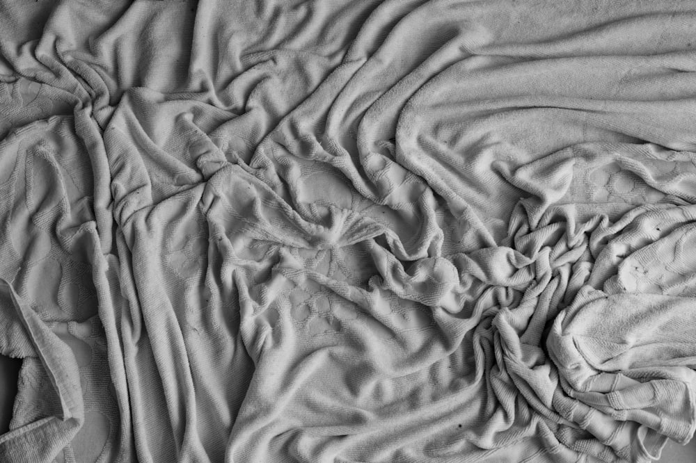 a black and white photo of a blanket