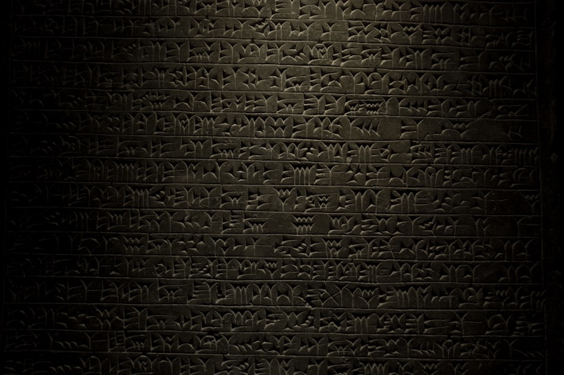 Ancient star charts etched on clay tablets from Mesopotamia.