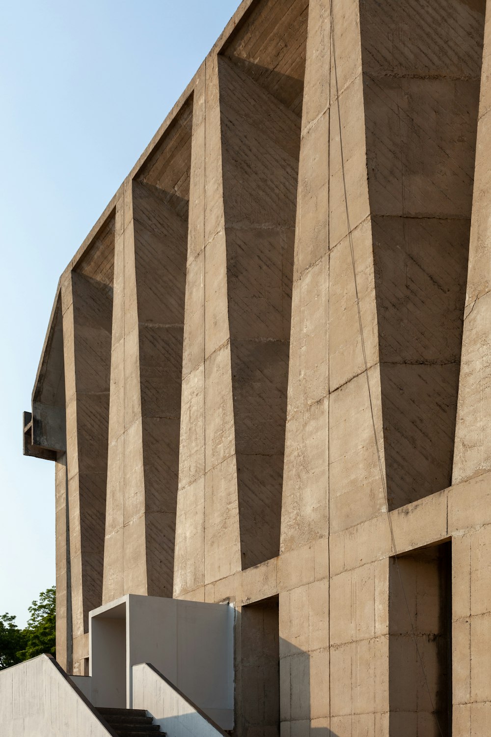 a building that has some stairs in front of it