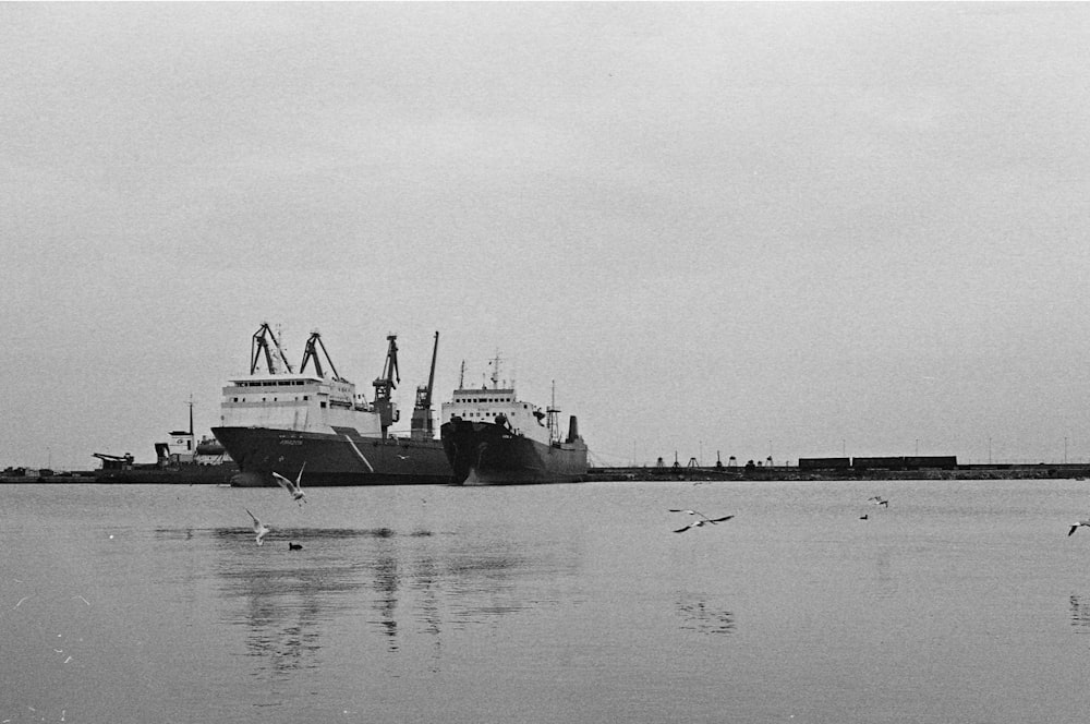 a large ship in a body of water