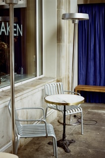 Outdoor patio featuring custom marble table and benches