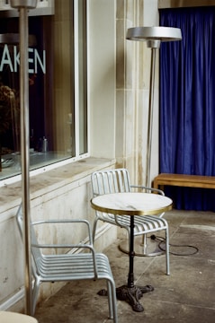 Outdoor marble furniture set in a garden setting