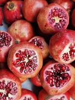 Juicy pomegranates showcasing their rich color.
