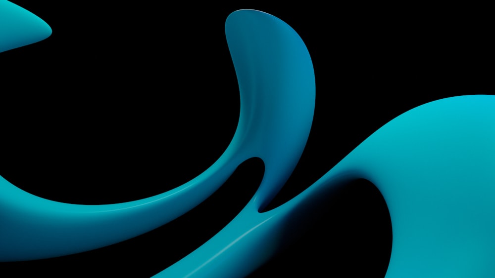 a black background with a blue abstract design