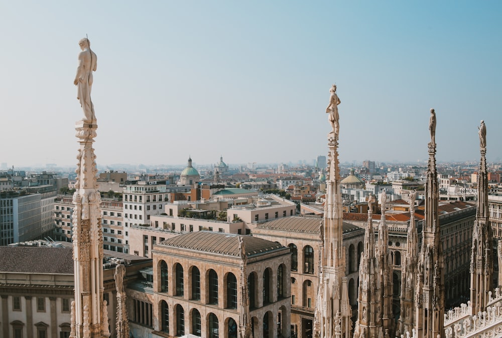 a view of a city from the top of a building