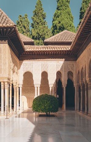 A stunning outdoor area featuring elegant marble work.