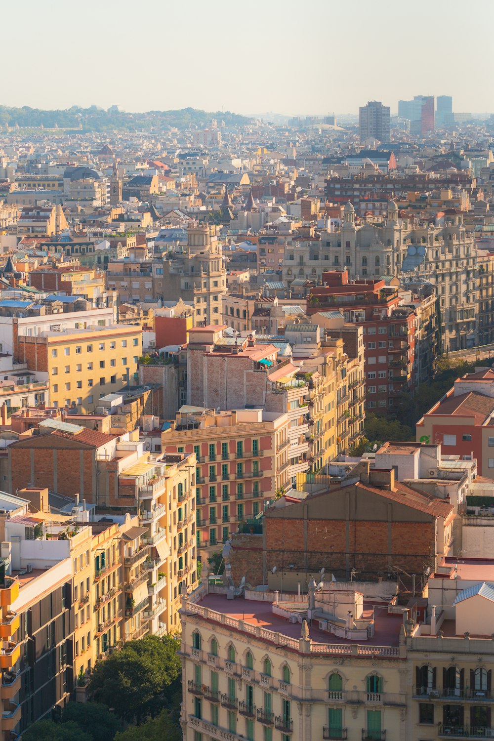 a view of a city from the top of a building