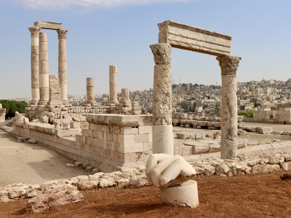 the ruins of the ancient city of palmyrate