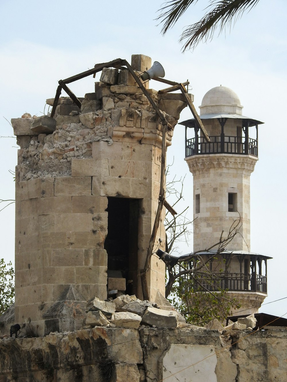 a tower with a clock on top of it