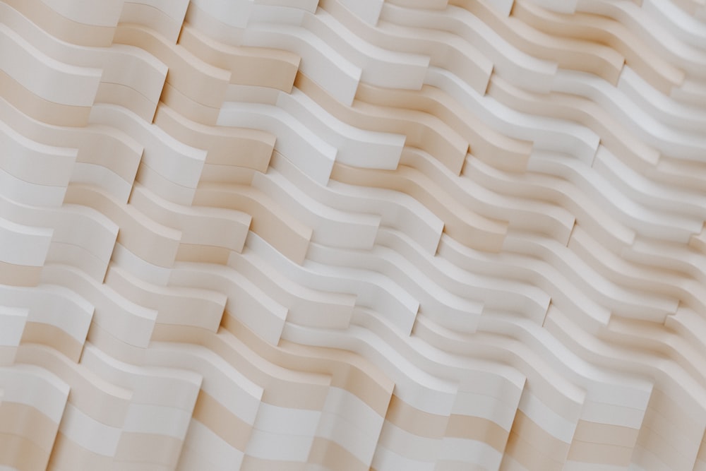 a close up of a wall made out of white blocks